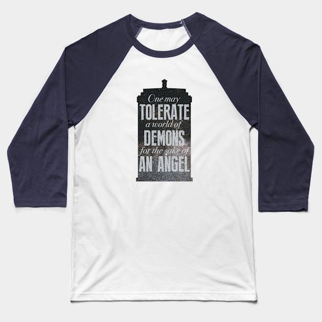 For the Sake of an Angel Baseball T-Shirt by toruandmidori